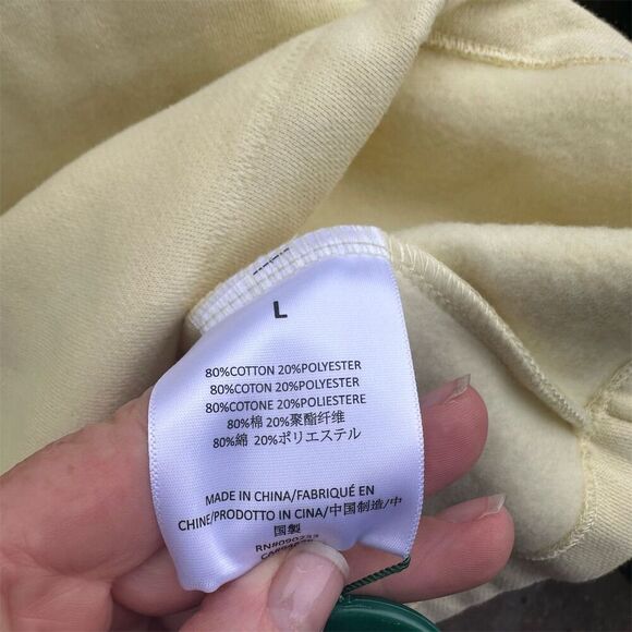 NWT Fear of God Essentials Egg Shell Relaxed Hoodie Size L Pullover - Picture 7 of 11